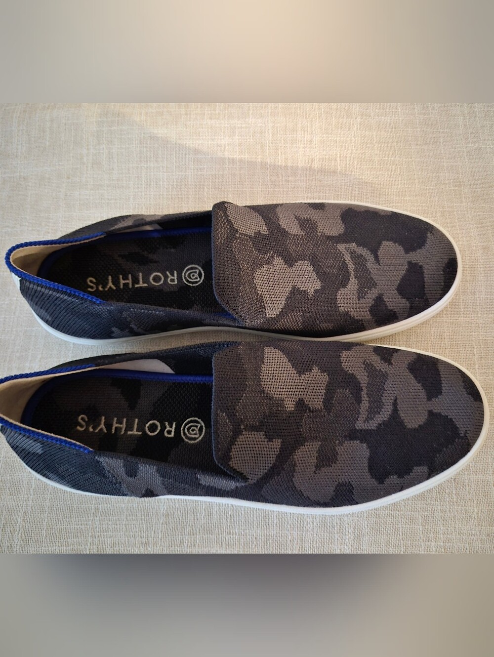 Rothy's The Original Slip On Sneaker Gray Camo Women Size 9.5 - Picture 2 of 10